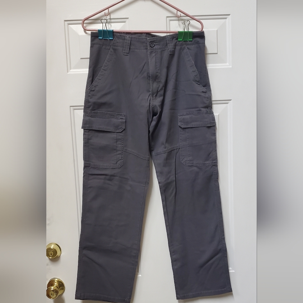 Men's Wrangler. Relax Fit Charcoal Cargo Pants